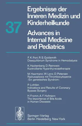 Frick / Harnack / Martini |  Ergebnisse der Inneren Medizin und Kinderheilkunde / Advances in Internal Medicine and Pediatrics | Buch |  Sack Fachmedien