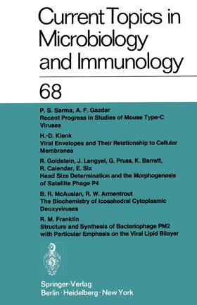 Arber / Rott / Haas |  Current Topics in Microbiology and Immunology / Ergebnisse der Mikrobiologie und Immunitätsforschung | Buch |  Sack Fachmedien