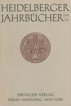  Heidelberger Jahrbücher | eBook | Sack Fachmedien