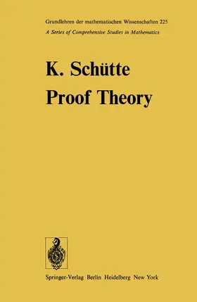 Schütte |  Proof Theory | Buch |  Sack Fachmedien