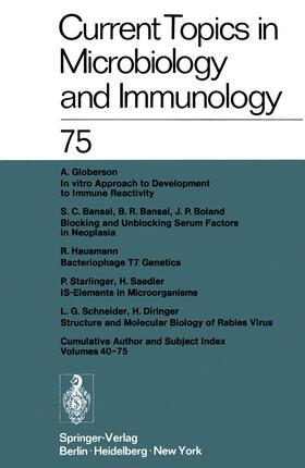 Arber / Schweiger / Henle |  Current Topics in Microbiology and Immunology / Ergebnisse der Microbiologie und Immunitätsforschung | Buch |  Sack Fachmedien