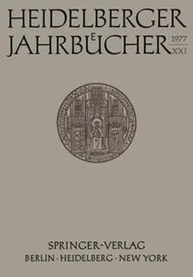 Heidelberger Jahrbücher | E-Book | www.sack.de