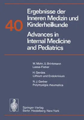 Frick / Harnack / Martini |  Ergebnisse der Inneren Medizin und Kinderheilkunde / Advances in Internal Medicine and Pediatrics | eBook | Sack Fachmedien