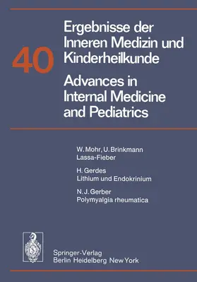 Frick / Harnack / Martini |  Ergebnisse der Inneren Medizin und Kinderheilkunde / Advances in Internal Medicine and Pediatrics | Buch |  Sack Fachmedien