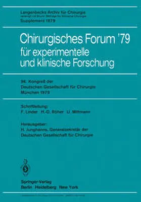 Junghanns |  Chirurgisches Forum '79 | eBook | Sack Fachmedien
