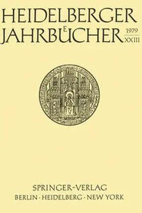  Heidelberger Jahrbücher | eBook | Sack Fachmedien