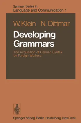 Dittmar / Klein |  Developing Grammars | Buch |  Sack Fachmedien