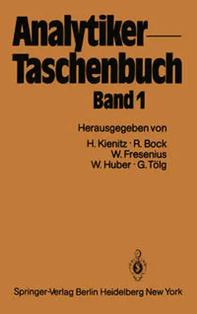 Kienitz / Bock / Fresenius | Analytiker-Taschenbuch | E-Book | sack.de