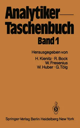 Kienitz / Bock / Tölg |  Analytiker-Taschenbuch | Buch |  Sack Fachmedien