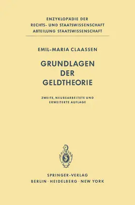 Claassen |  Grundlagen der Geldtheorie | Buch |  Sack Fachmedien