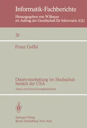 Gaffal | Datenverarbeitung im Hochschulbereich der USA | E-Book | sack.de