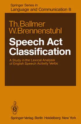 Ballmer / Brennstuhl |  Speech Act Classification | eBook | Sack Fachmedien