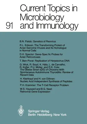 Henle / Vogt / Hofschneider |  Current Topics in Microbiology and Immunology | Buch |  Sack Fachmedien