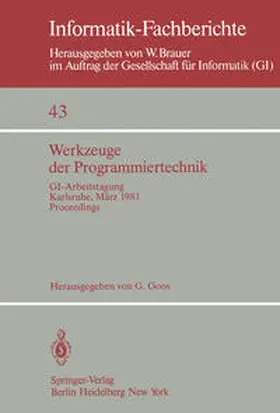 Goos |  Werkzeuge der Programmiertechnik | eBook | Sack Fachmedien