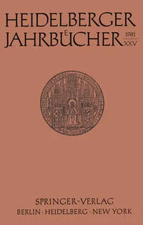 Schipperges |  Heidelberger Jahrbücher | eBook | Sack Fachmedien