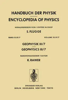 Schmidtke / Suchy / Rawer |  Geophysik III / Geophysics III | eBook | Sack Fachmedien