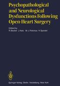 Becker / Speidel / Katz |  Psychopathological and Neurological Dysfunctions Following Open-Heart Surgery | Buch |  Sack Fachmedien
