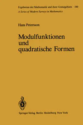 Petersson | Modulfunktionen und quadratische Formen | E-Book | sack.de