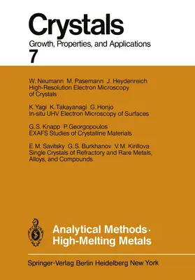  Analytical Methods High-Melting Metals | Buch |  Sack Fachmedien