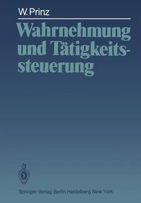 Prinz |  Wahrnehmung und Tätigkeitssteuerung | Buch |  Sack Fachmedien
