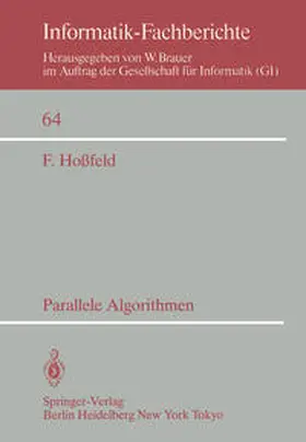 Hossfeld |  Parallele Algorithmen | eBook | Sack Fachmedien