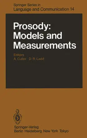 Cutler / Ladd |  Prosody: Models and Measurements | eBook | Sack Fachmedien