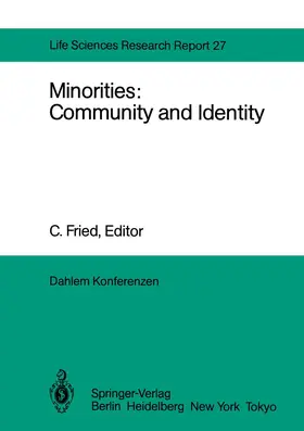 Dummett / Murray / Fried |  Minorities: Community and Identity | Buch |  Sack Fachmedien