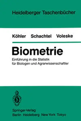 Köhler / Schachtel / Voleske |  Biometrie | eBook | Sack Fachmedien