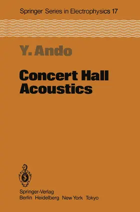 Ando |  Concert Hall Acoustics | Buch |  Sack Fachmedien