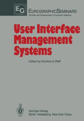 Pfaff |  User Interface Management Systems | Buch |  Sack Fachmedien