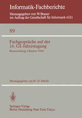 Ehrich | Fachgespräche auf der 14. GI-Jahrestagung | E-Book | www.sack.de