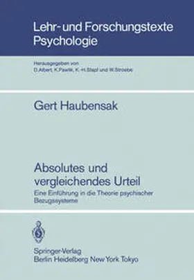Haubensak |  Absolutes und vergleichendes Urteil | eBook | Sack Fachmedien