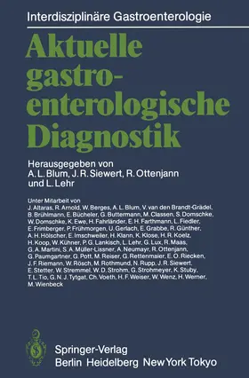 Blum / Siewert / Ottenjann |  Aktuelle gastroenterologische Diagnostik | Buch |  Sack Fachmedien