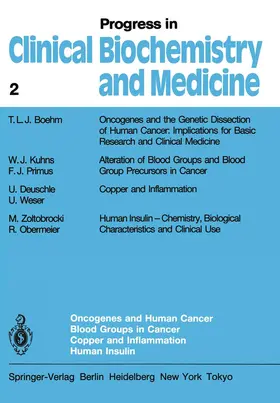  Oncogenes and Human Cancer Blood Groups in Cancer Copper and Inflammation Human Insulin | Buch |  Sack Fachmedien