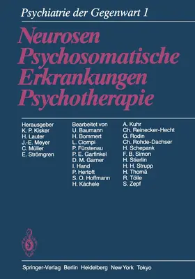 Garner / Kisker / Meyer |  Psychiatrie der Gegenwart | Buch |  Sack Fachmedien