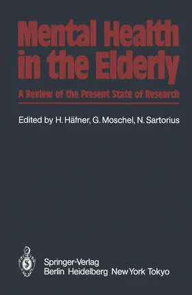 Häfner / Moschel / Sartorius |  Mental Health in the Elderly | Buch |  Sack Fachmedien