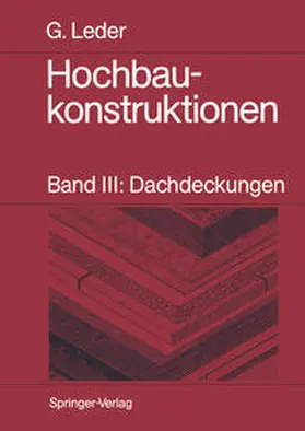 Leder |  Hochbaukonstruktionen | eBook | Sack Fachmedien