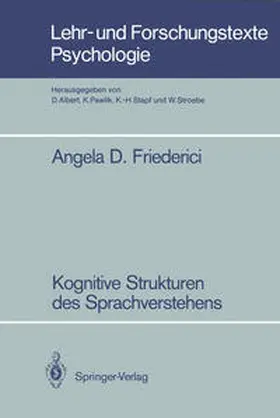 Friederici |  Kognitive Strukturen des Sprachverstehens | eBook | Sack Fachmedien