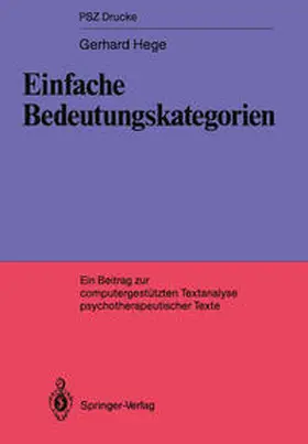 Hege | Einfache Bedeutungskategorien | E-Book | www.sack.de