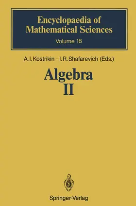 Kostrikin / Shafarevich |  Algebra II | Buch |  Sack Fachmedien