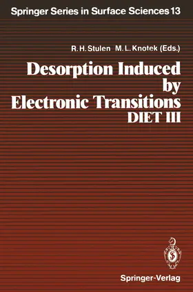 Knotek / Stulen |  Desorption Induced by Electronic Transitions, DIET III | Buch |  Sack Fachmedien