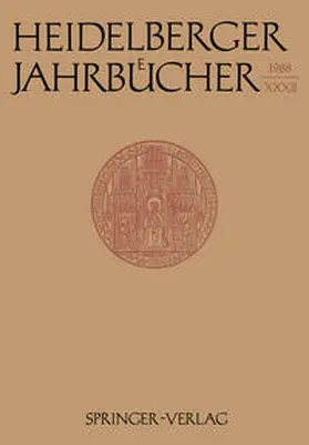Heidelberger Jahrbücher | E-Book | www.sack.de
