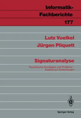 Voelkel / Pliquett |  Signaturanalyse | eBook | Sack Fachmedien
