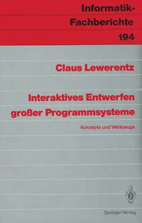 Lewerentz |  Interaktives Entwerfen großer Programmsysteme | eBook | Sack Fachmedien