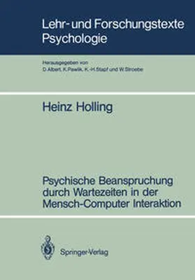 Holling |  Psychische Beanspruchung durch Wartezeiten in der Mensch-Computer Interaktion | eBook | Sack Fachmedien