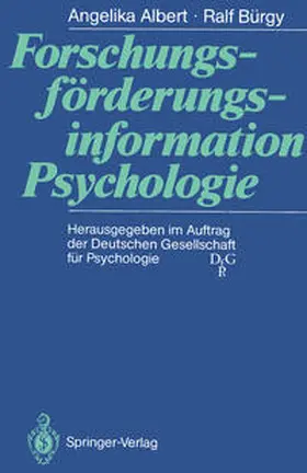 Albert / Bürgy | Forschungsförderungsinformation Psychologie | E-Book | sack.de