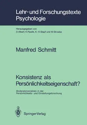 Schmitt |  Konsistenz als Persönlichkeitseigenschaft? | eBook | Sack Fachmedien