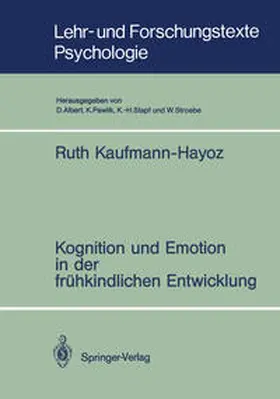 Kaufmann-Hayoz |  Kognition und Emotion in der frühkindlichen Entwicklung | eBook | Sack Fachmedien