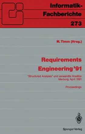 Timm |  Requirements Engineering '91 | eBook | Sack Fachmedien