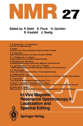  In-Vivo Magnetic Resonance Spectroscopy II: Localization and Spectral Editing | Buch |  Sack Fachmedien